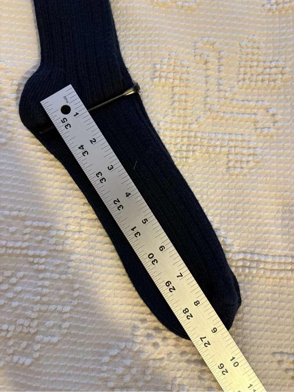 Brooks Brothers Navy Ribbed Dress Socks with Brand Tag